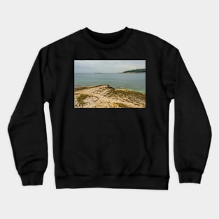 Limestone Coast in Kamenjak Park, Croatia Crewneck Sweatshirt